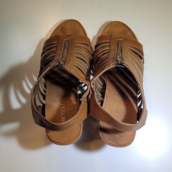 AEROSOLES WEDGE STYLE OPEN TOE ANKLE STRAP SANDAL - Picture 7 of 16